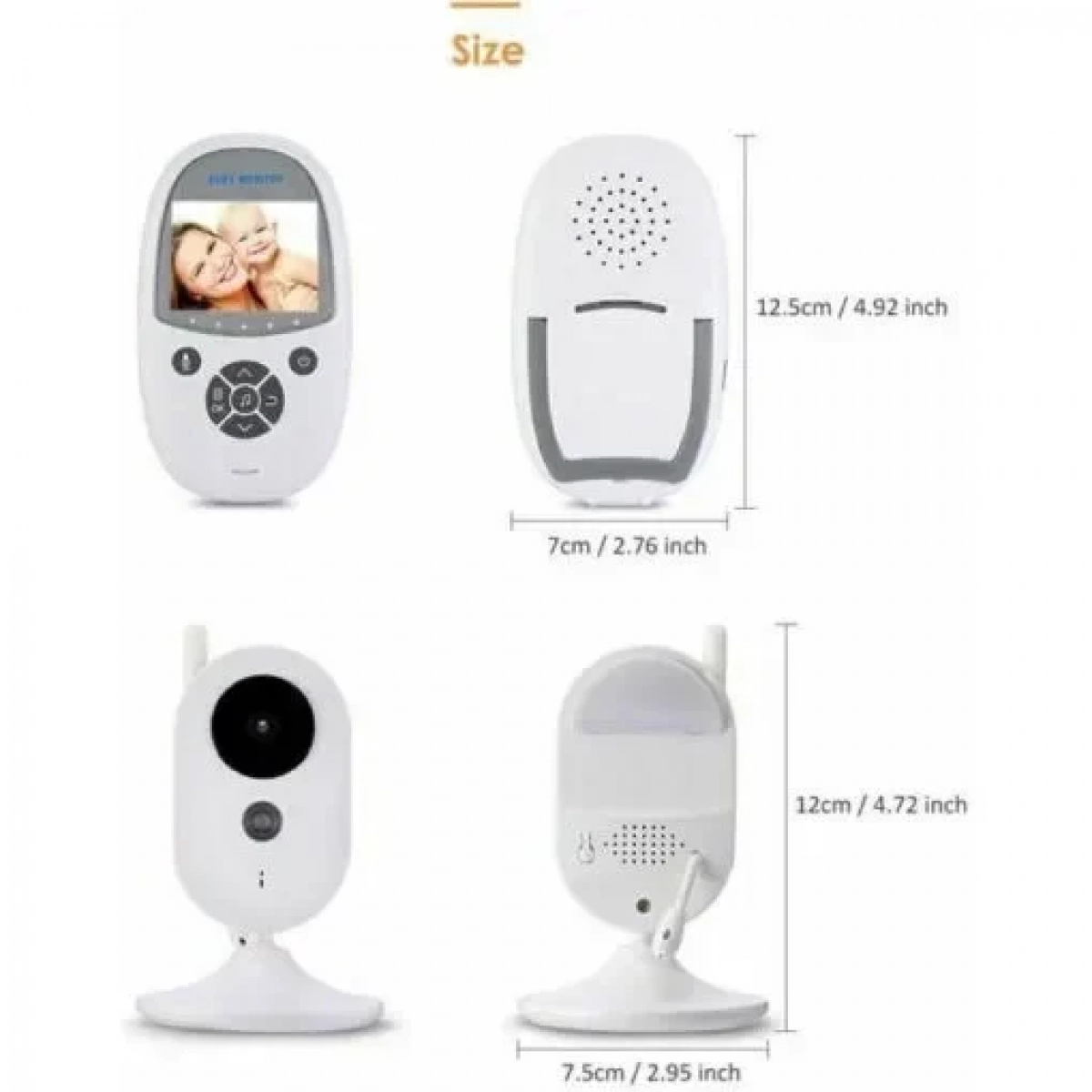 Βιντεοκάμερα Baby Monitor Κάμερα 2,4 ιντσών αμφίδρομη ομιλία ,νυχτερινή όραση, μέτρηση θερμοκρασίας, παρακολούθησης ZR302