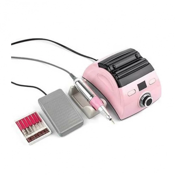 Τροχός Νυχιών Ρεύματος 30000rpm 65W με Πεντάλ ZS-710 σε Ροζ Χρώμα
