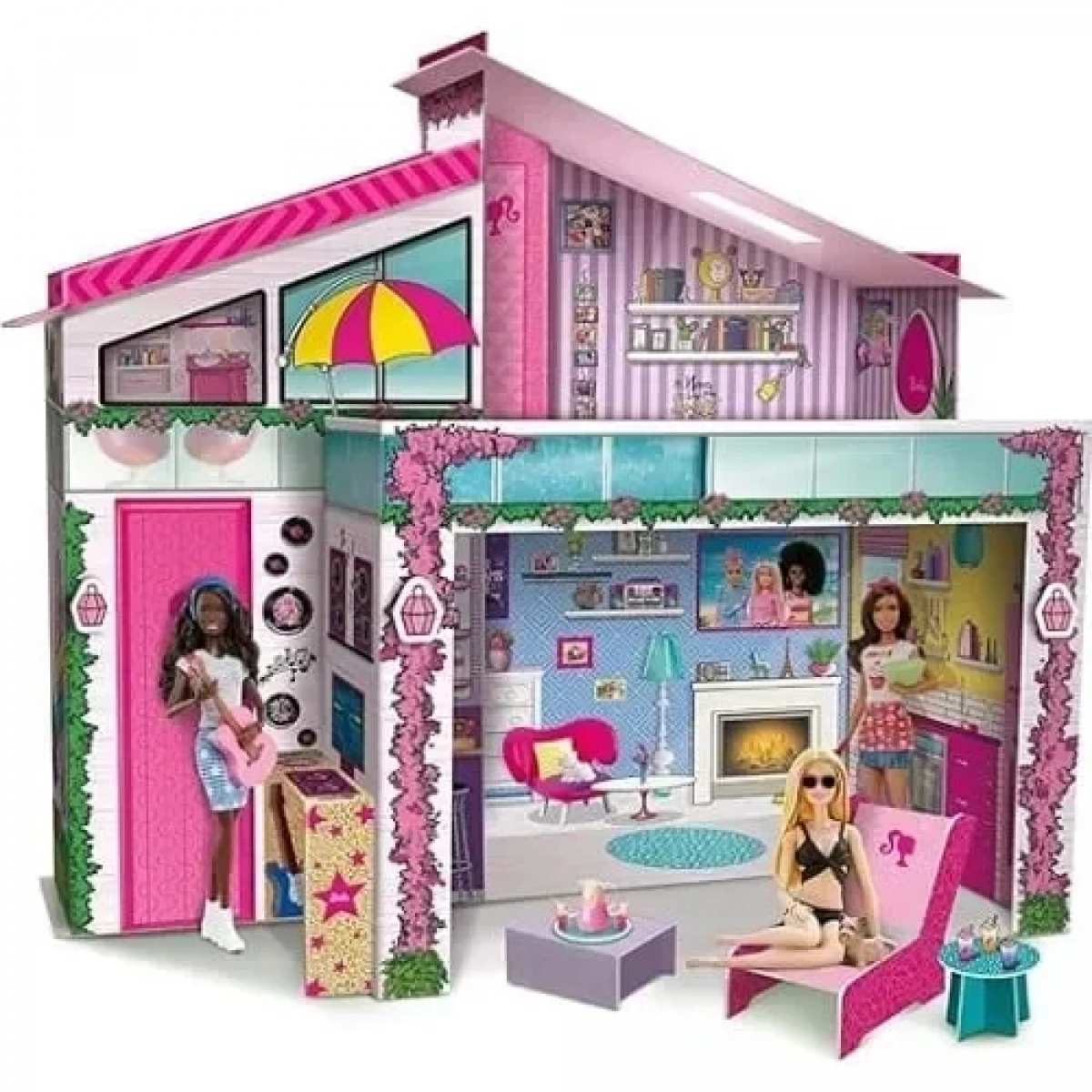 Lisciani Barbie Dream House Holiday Malibu Ονειρεμένη Βίλα Διακοπών με Κούκλα
