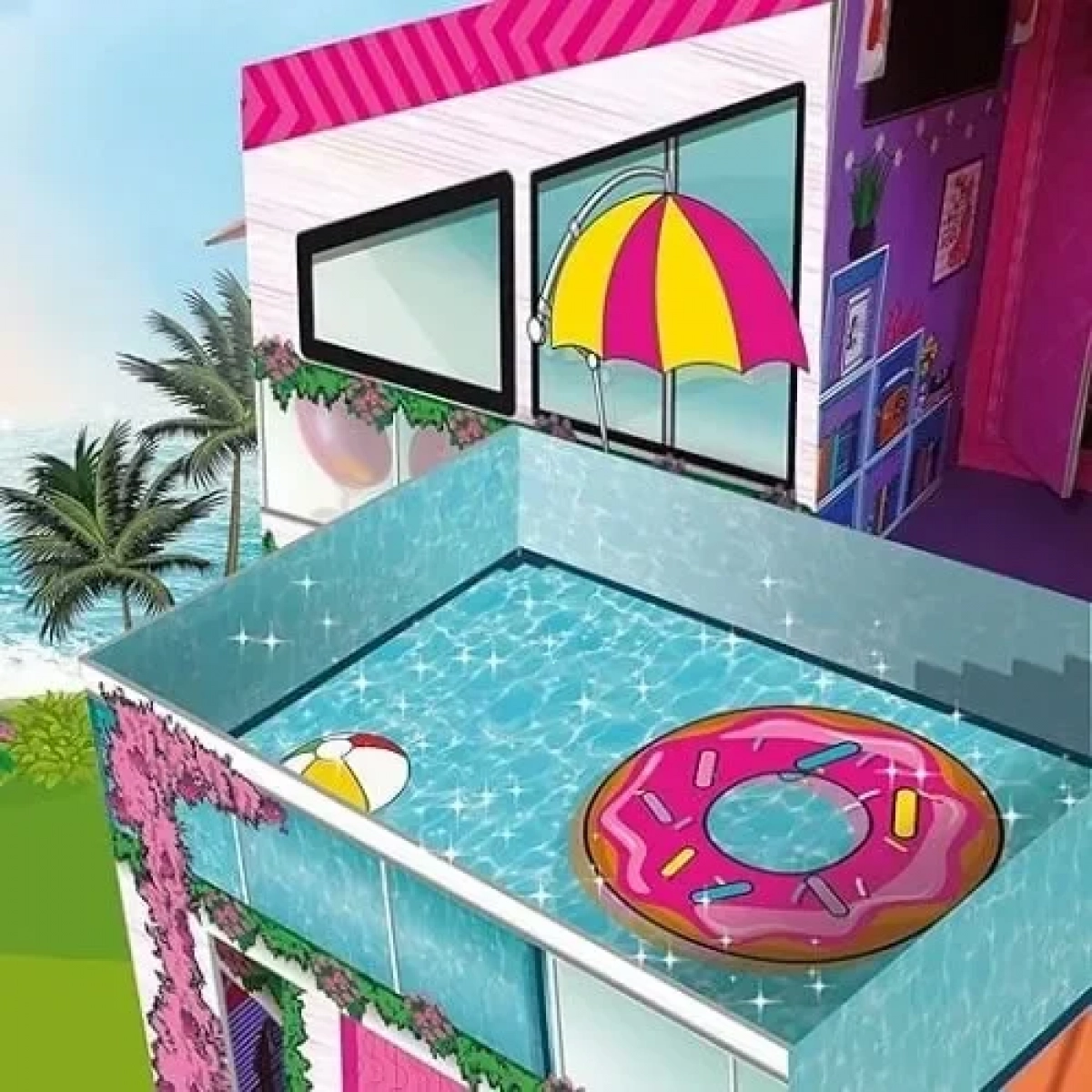 Lisciani Barbie Dream House Holiday Malibu Ονειρεμένη Βίλα Διακοπών με Κούκλα