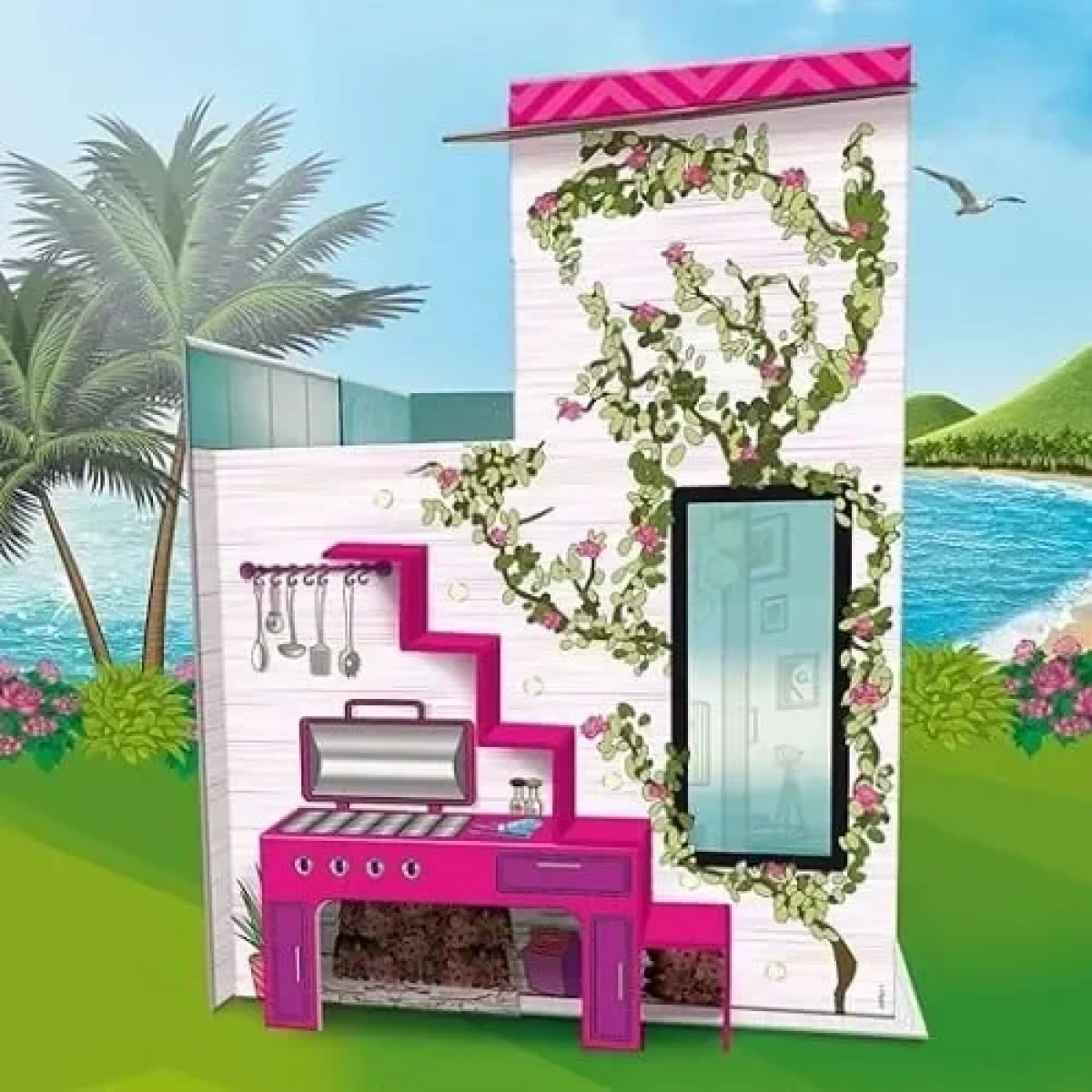 Lisciani Barbie Dream House Holiday Malibu Ονειρεμένη Βίλα Διακοπών με Κούκλα