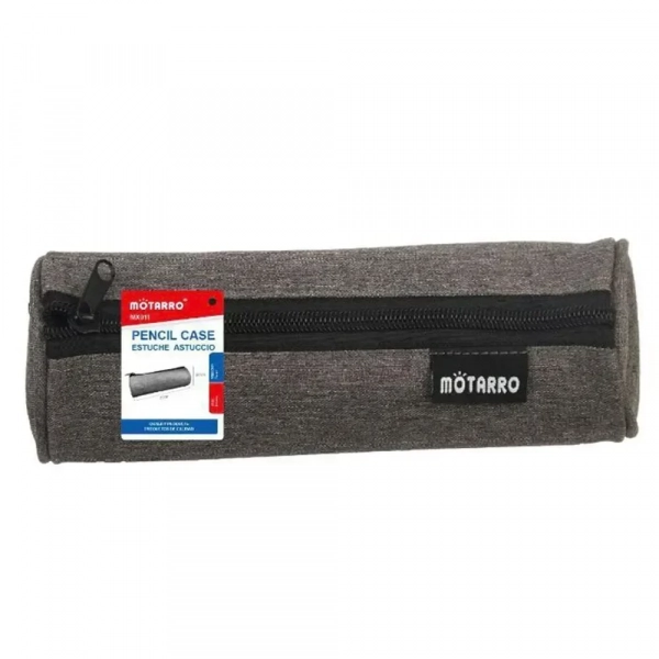 Κασετίνα 21x7cm Motarro Υφασμάτινη Γκρι MX011