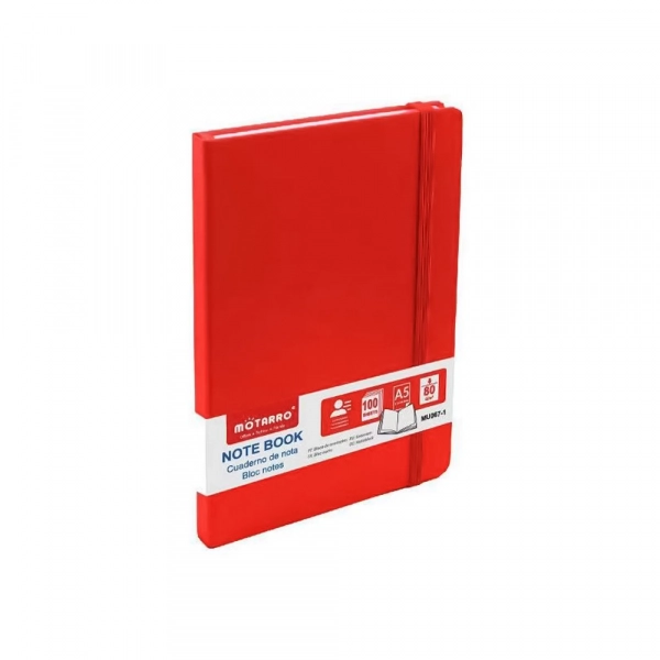 Σημειωματάριο Motarro 21x14.5cm Κόκκινο A5 100 Φύλλων MU067-1