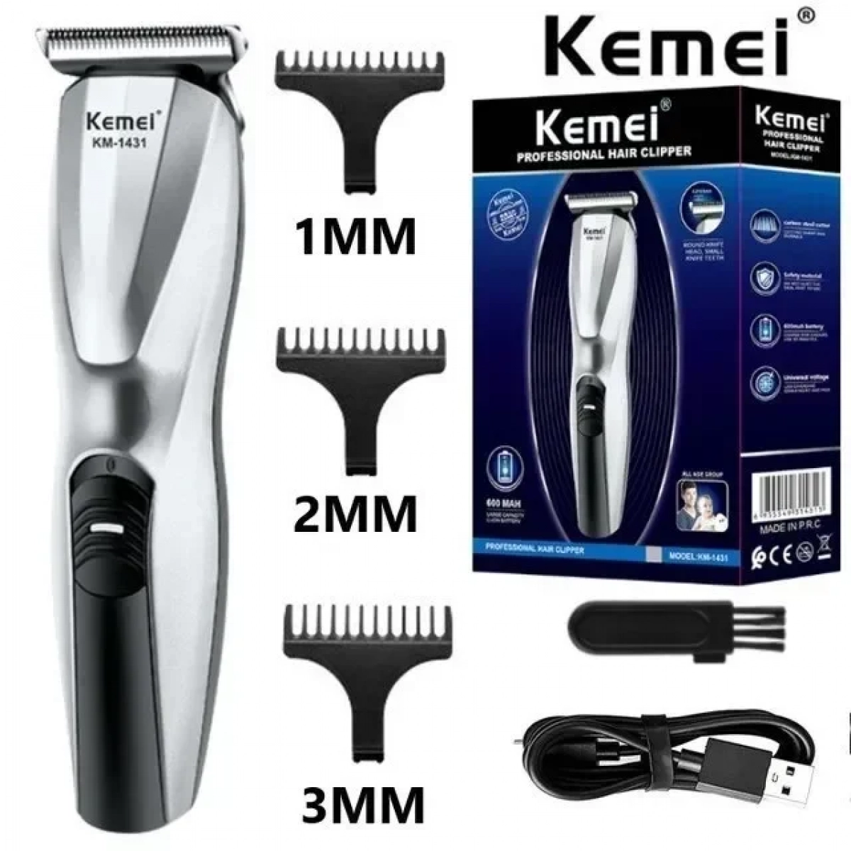 Kemei KM-1431 Επαγγελματική κουρευτική μηχανή - Image 5
