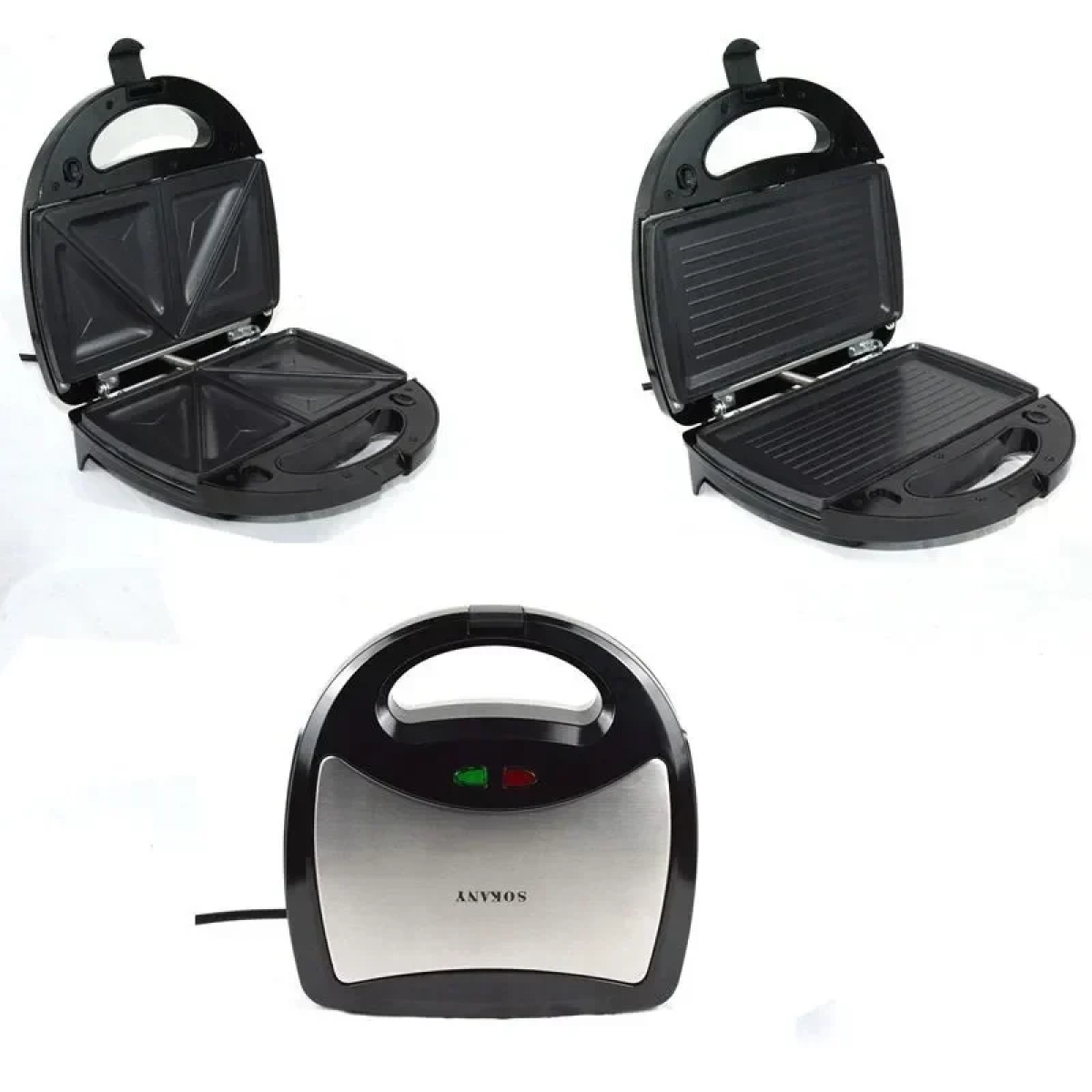 Sokany KJ-302 Τοστιέρα 3 σε 1 750W - Image 2