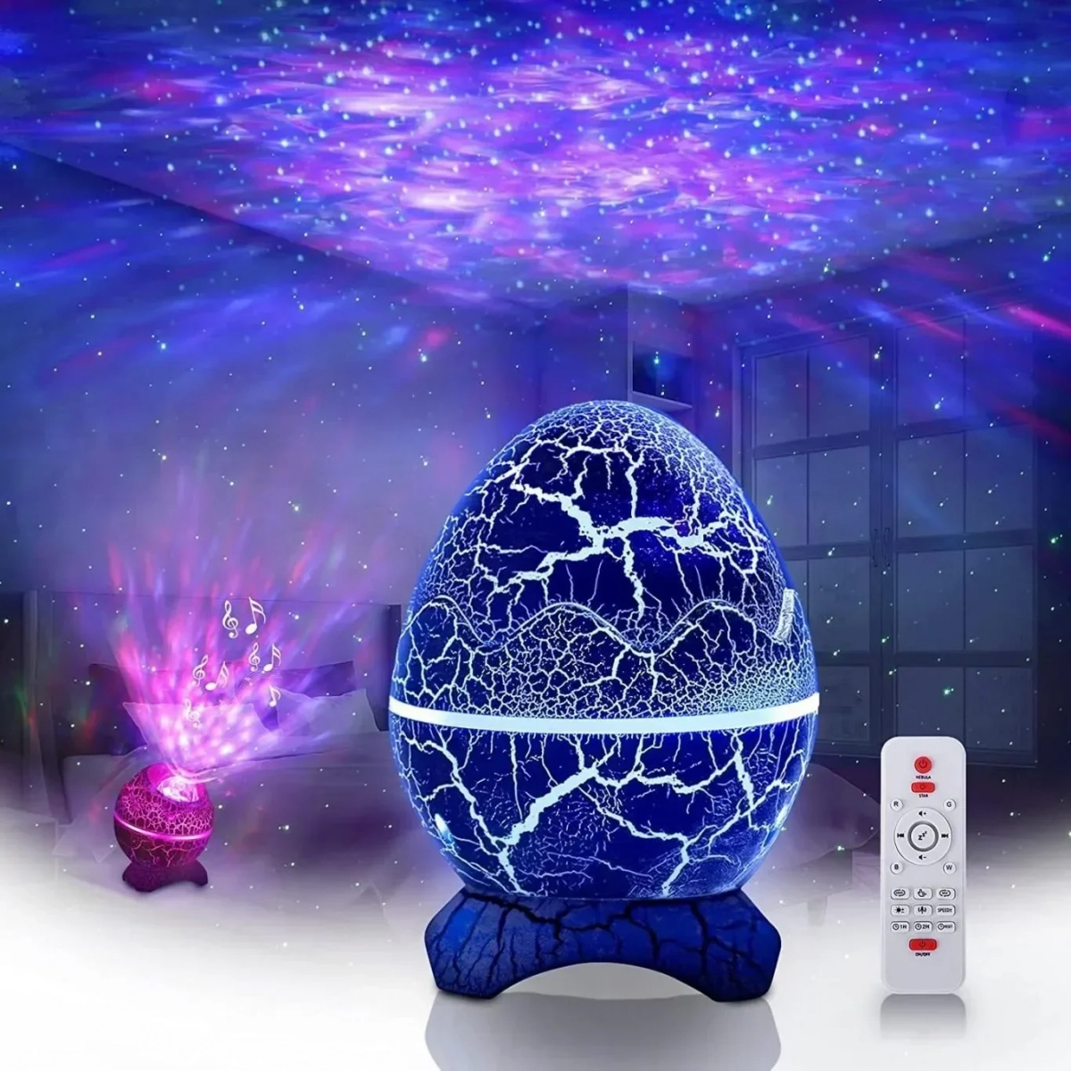 Παιδικό Φωτιστικό Projector με Προβολή Σχεδίων Dragon Egg - Image 3