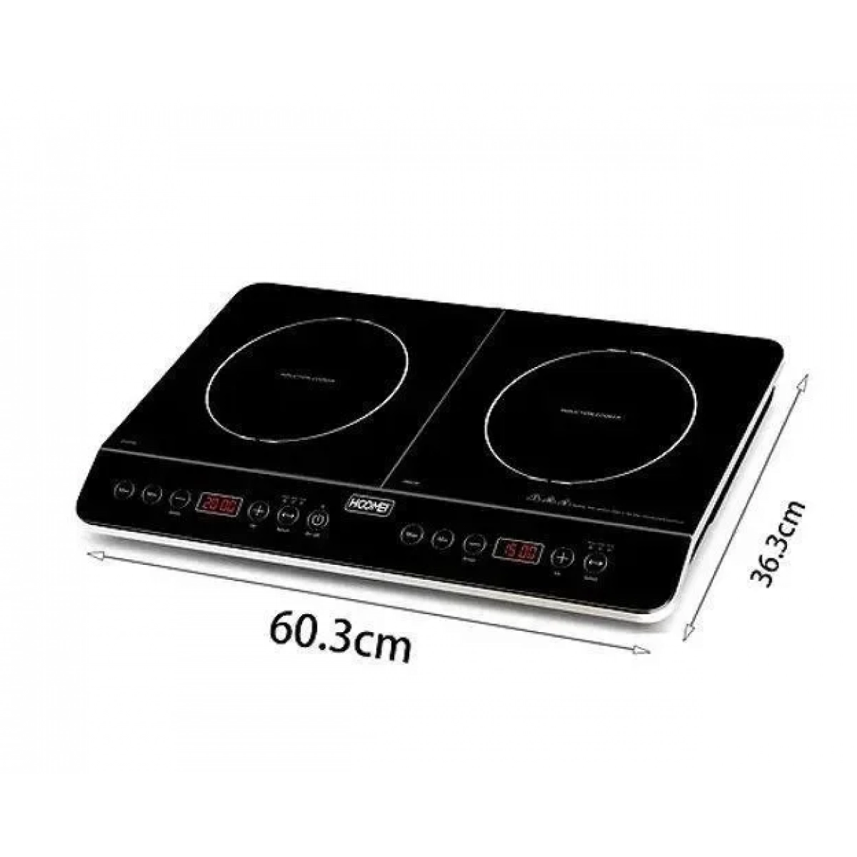 Επιτραπέζια Επαγωγική Εστία Διπλή 1500+2000W Hoomei HM-5386 Μαύρη - Image 2