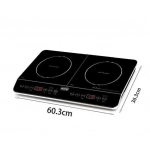 Επιτραπέζια Επαγωγική Εστία Διπλή 1500+2000W Hoomei HM-5386 Μαύρη - Image 2