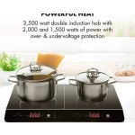 Επιτραπέζια Επαγωγική Εστία Διπλή 1500+2000W Hoomei HM-5386 Μαύρη - Image 3