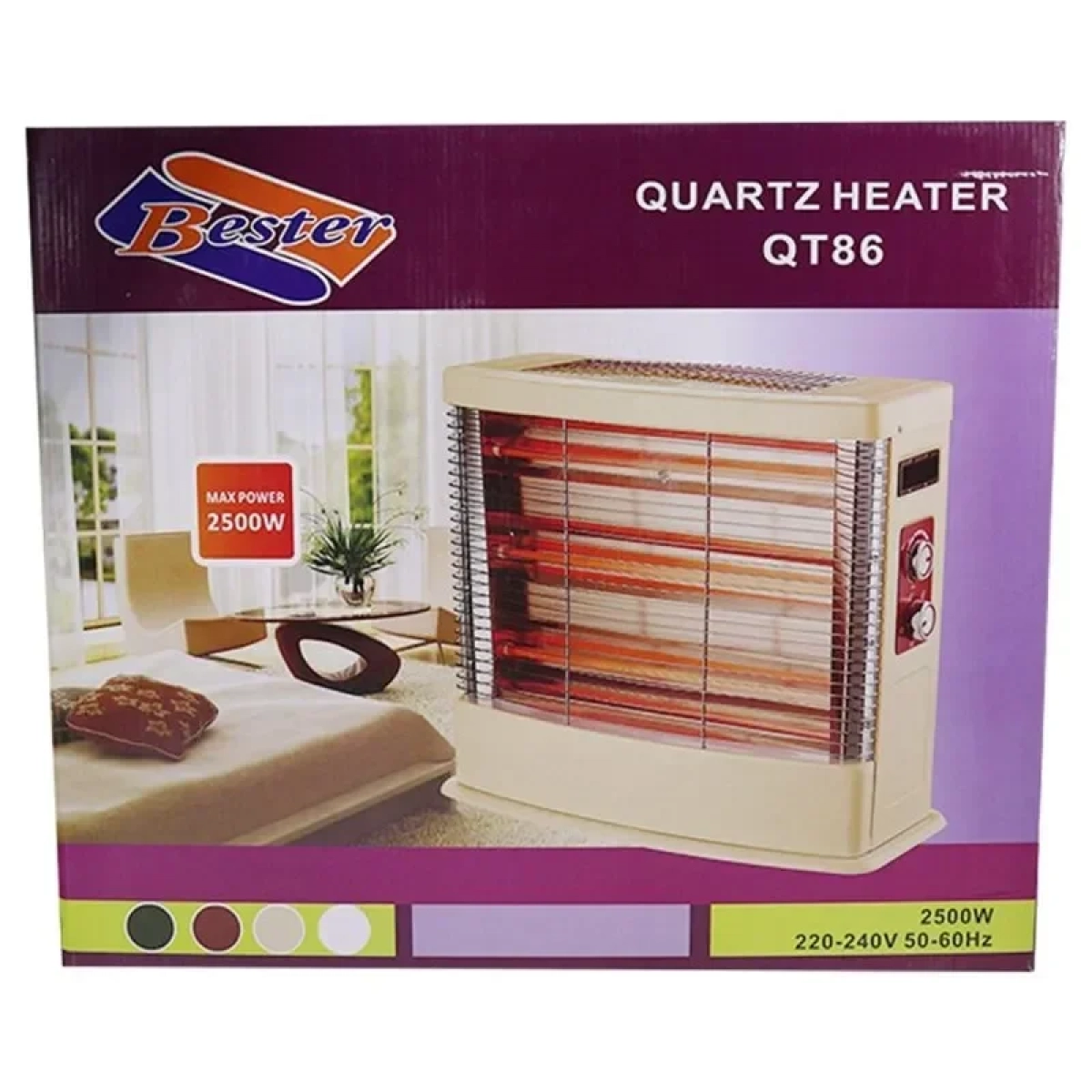 Bester CR-162 Θερμάστρα χαλαζία με 2 θερμαντικές πλευρές 2400w