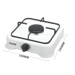Επιτραπέζια Εστία Υγραερίου Μονή Hoomei HM-561T Λευκή - Image 2
