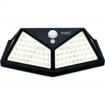 Ηλιακό Φωτιστικό με Ανιχνευτή Κίνησης 114 LED 30W FOYU FO-TA008 - Μαύρο