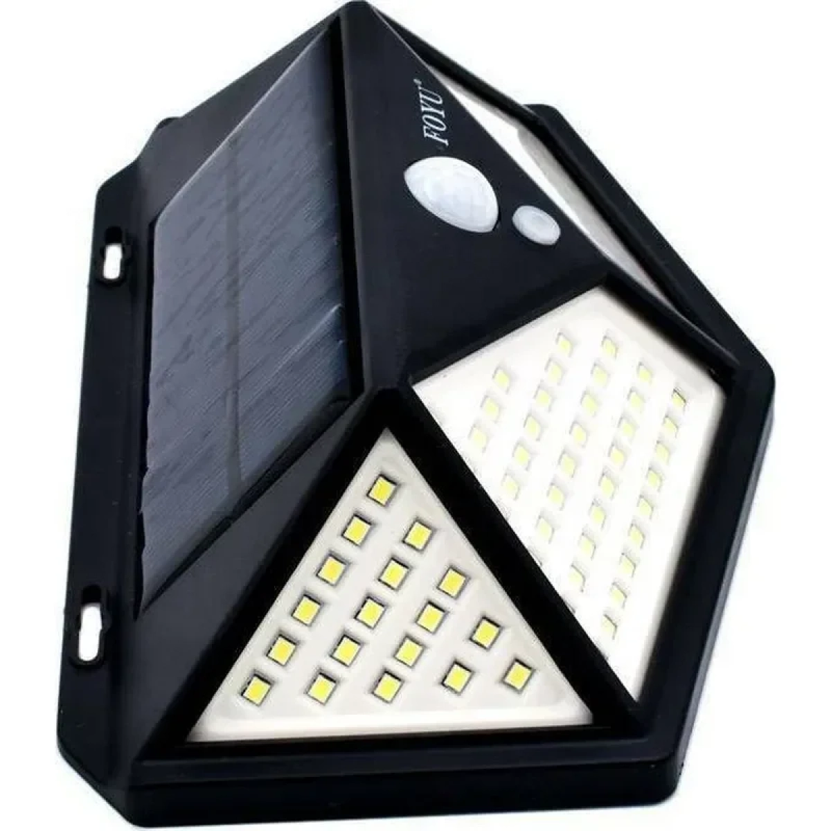 Ηλιακό Φωτιστικό με Ανιχνευτή Κίνησης 114 LED 30W FOYU FO-TA008 - Μαύρο