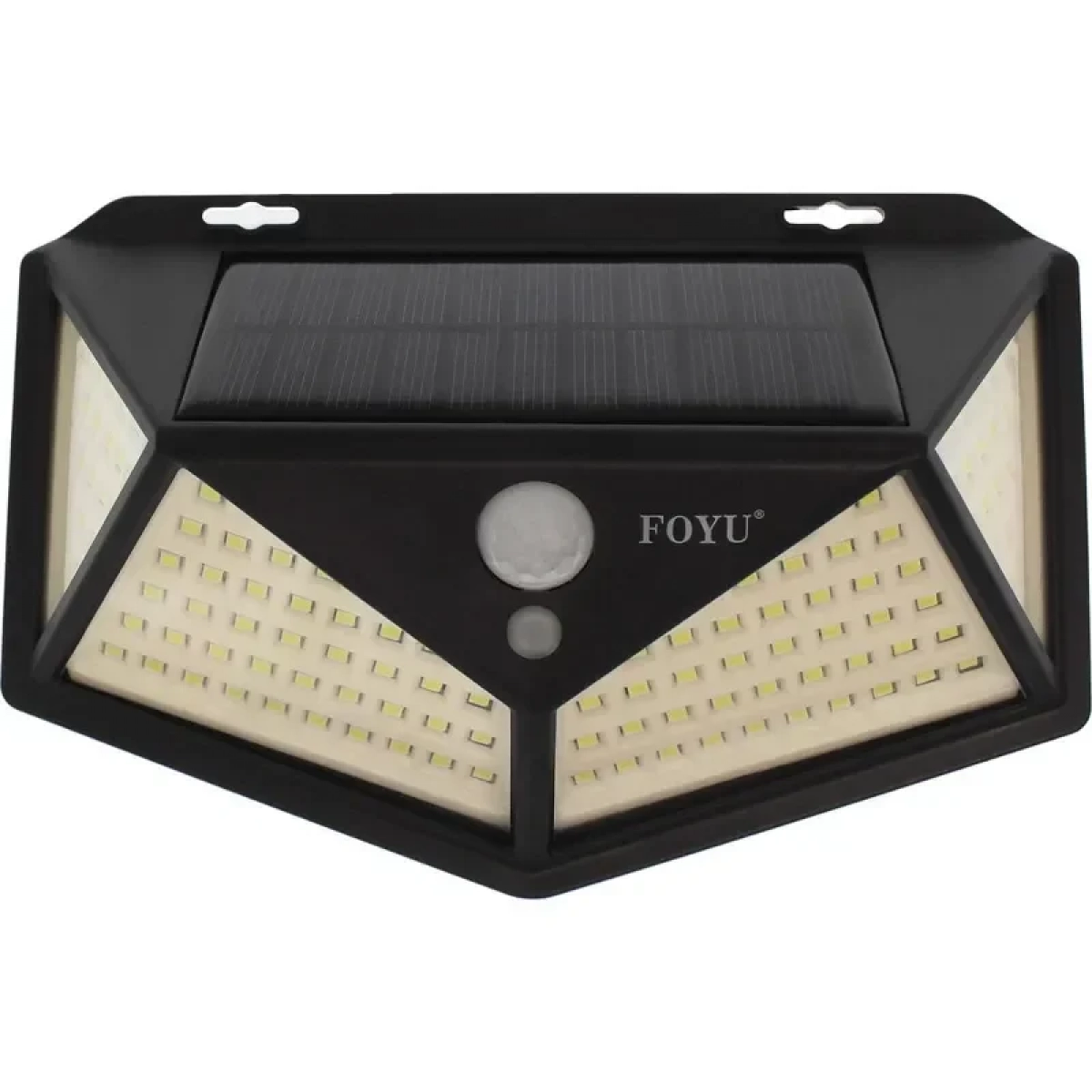 Ηλιακό Φωτιστικό με Ανιχνευτή Κίνησης 114 LED 30W FOYU FO-TA008 - Μαύρο