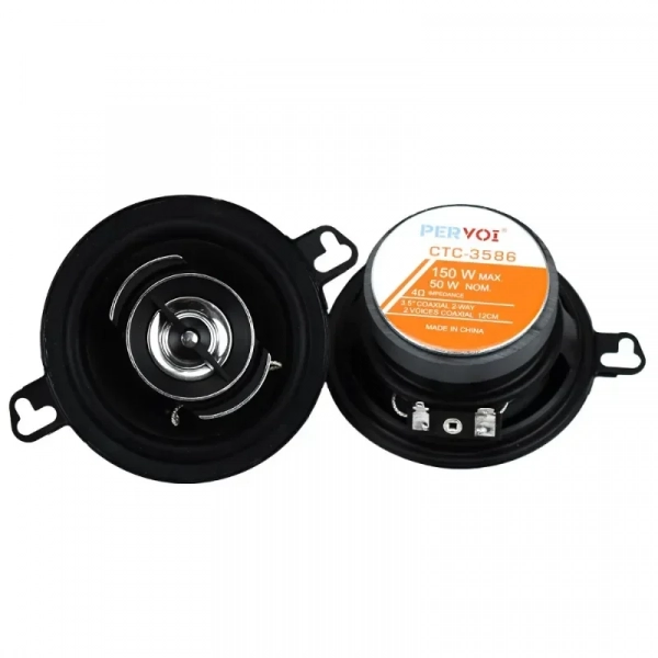 Σετ Ηχεία Αυτοκινήτου 3.5 300W RMS 2 Δρόμων - Pervoi CTC-3586 Μαύρα 2τμχ