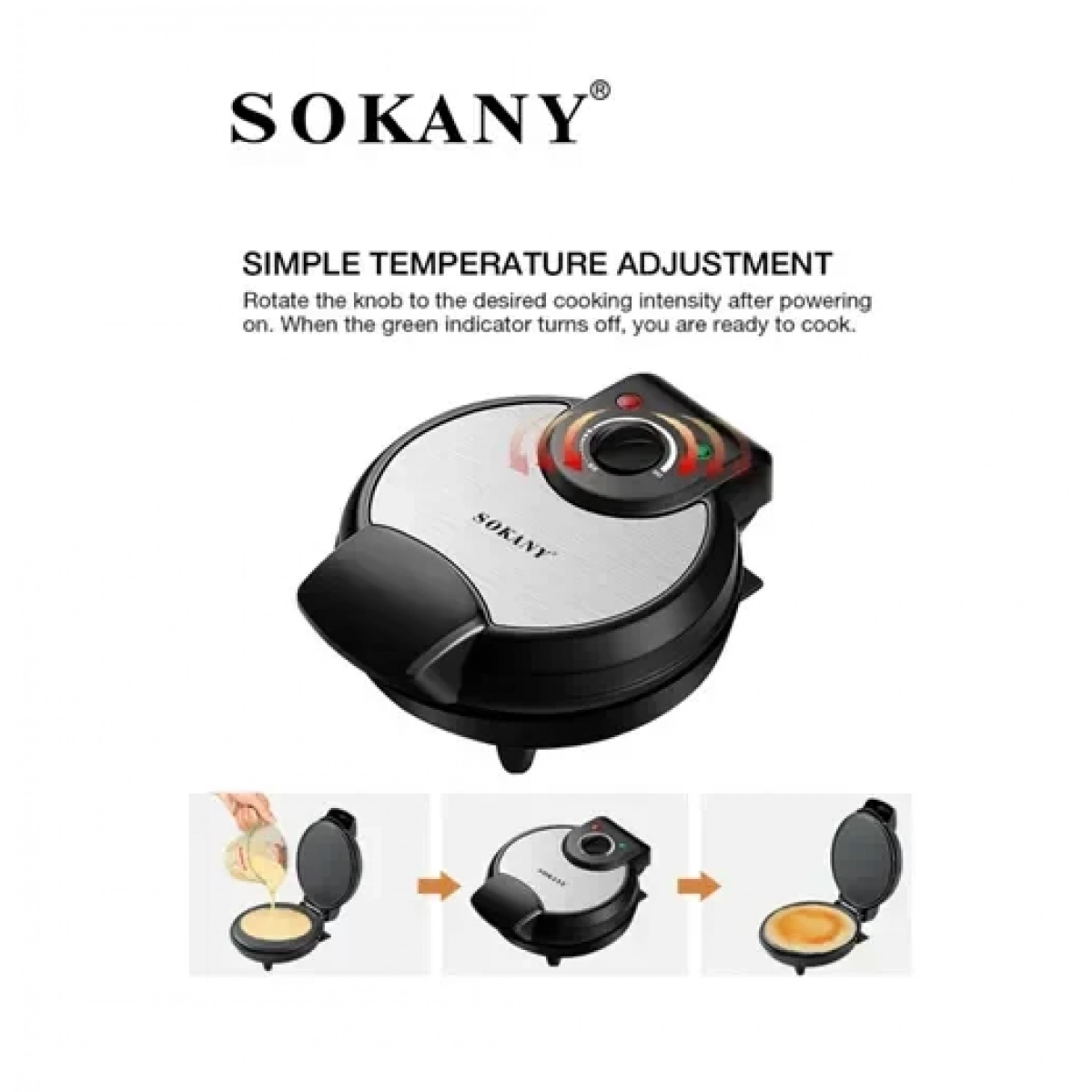 Συσκευή για Χωνάκι Παγωτού 1200W Sokany SK-135 - Image 2