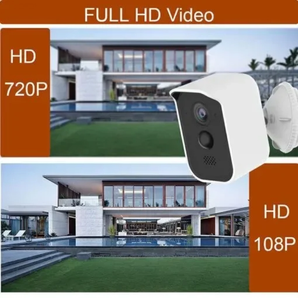 Ajcloud Έξυπνη αδιάβροχη IP65 1080p wifi ip κάμερα μπαταρίας ασύρματη βιντεοκάμερα Ανίχνευση PIR