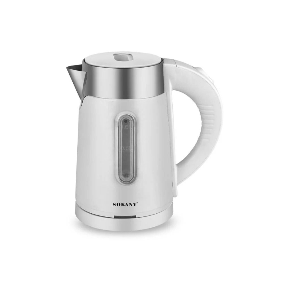 Βραστήρας Sokany SK-0808 1lt 1200W – Γρήγορη Θέρμανση Νερού - Λευκός