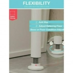 TM-0093 Επιδαπέδια Ραφιέρα Μπάνιου Μεταλλική με 3 Ράφια 47x25x166cm Λευκό