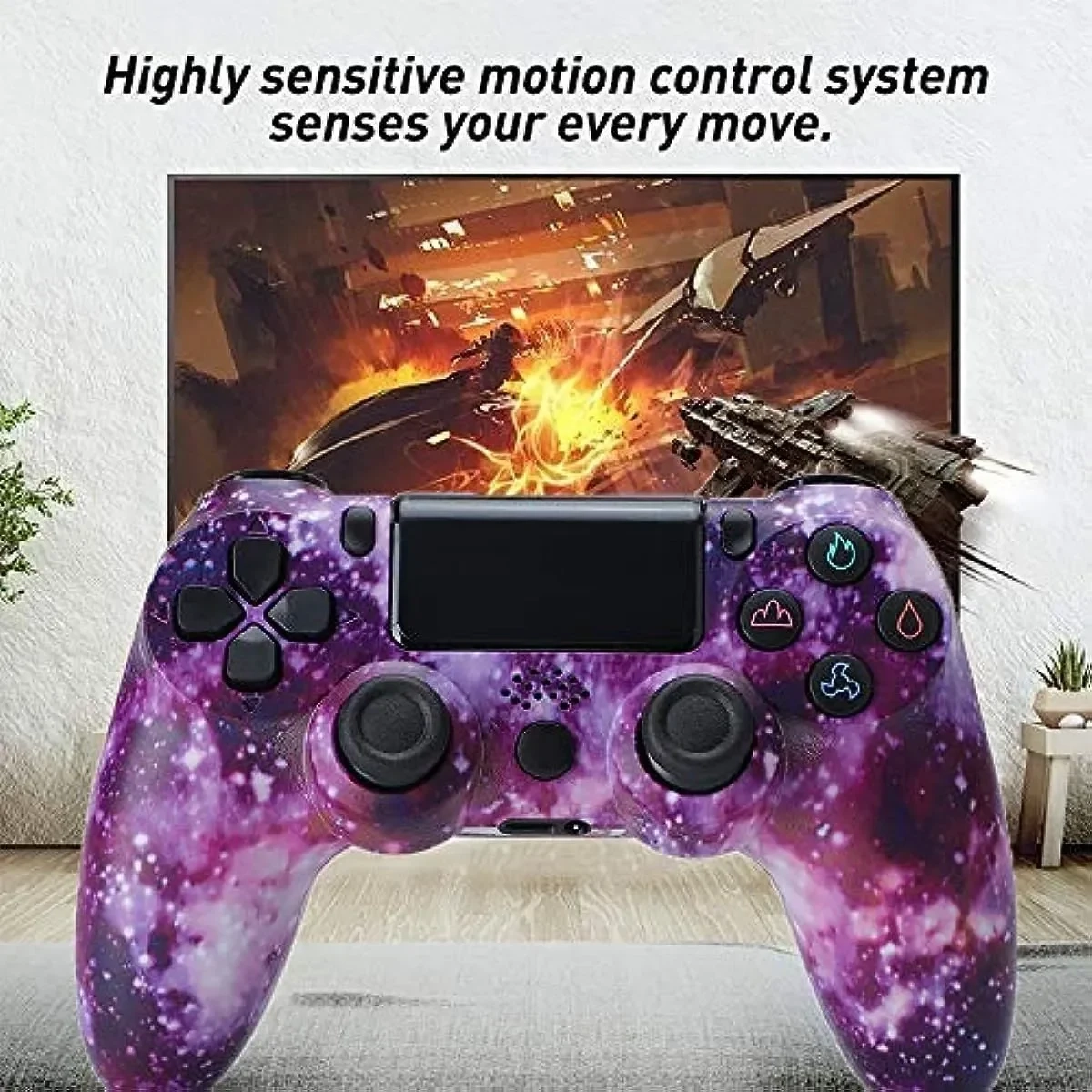 Doubleshock Wireless Controller Purple Star FOR PS4 oem