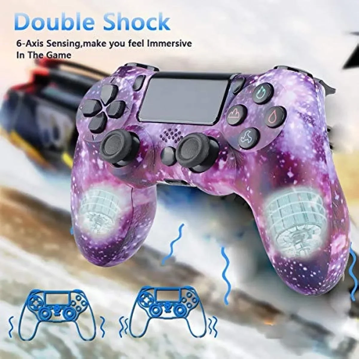 Doubleshock Wireless Controller Purple Star FOR PS4 oem