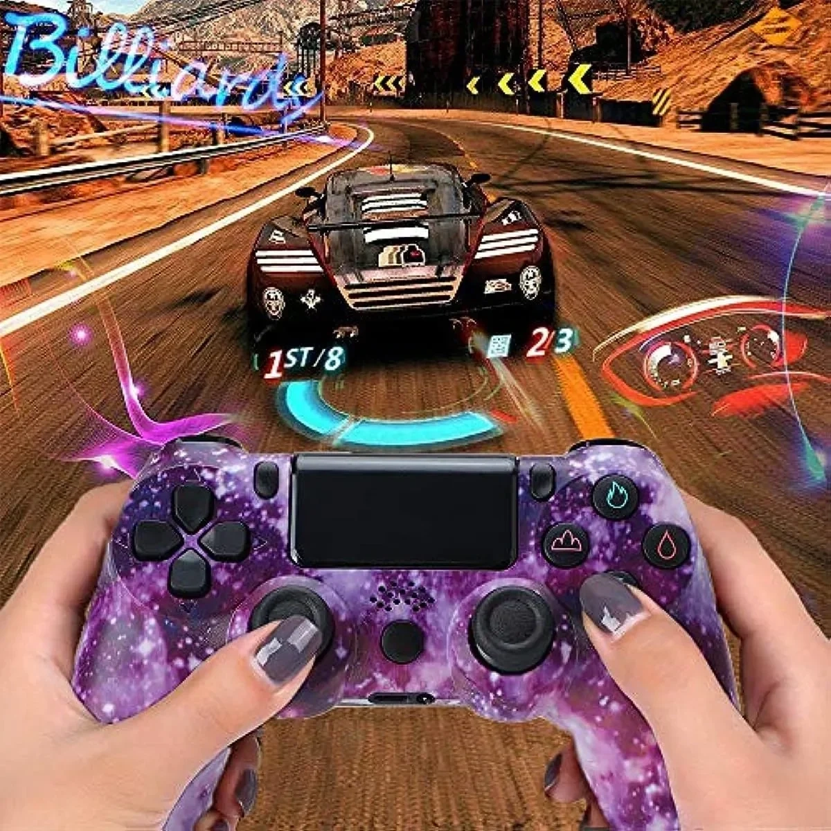 Doubleshock Wireless Controller Purple Star FOR PS4 oem