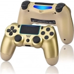 Double Motor Vibration 4 Ασύρματο Gamepad για PS4 Χρυσό