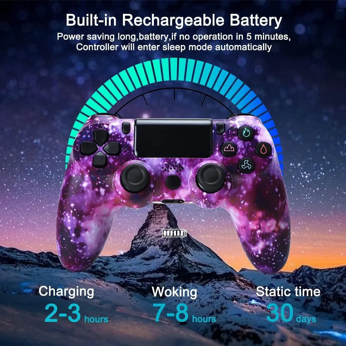 Doubleshock Wireless Controller Purple Star FOR PS4 oem