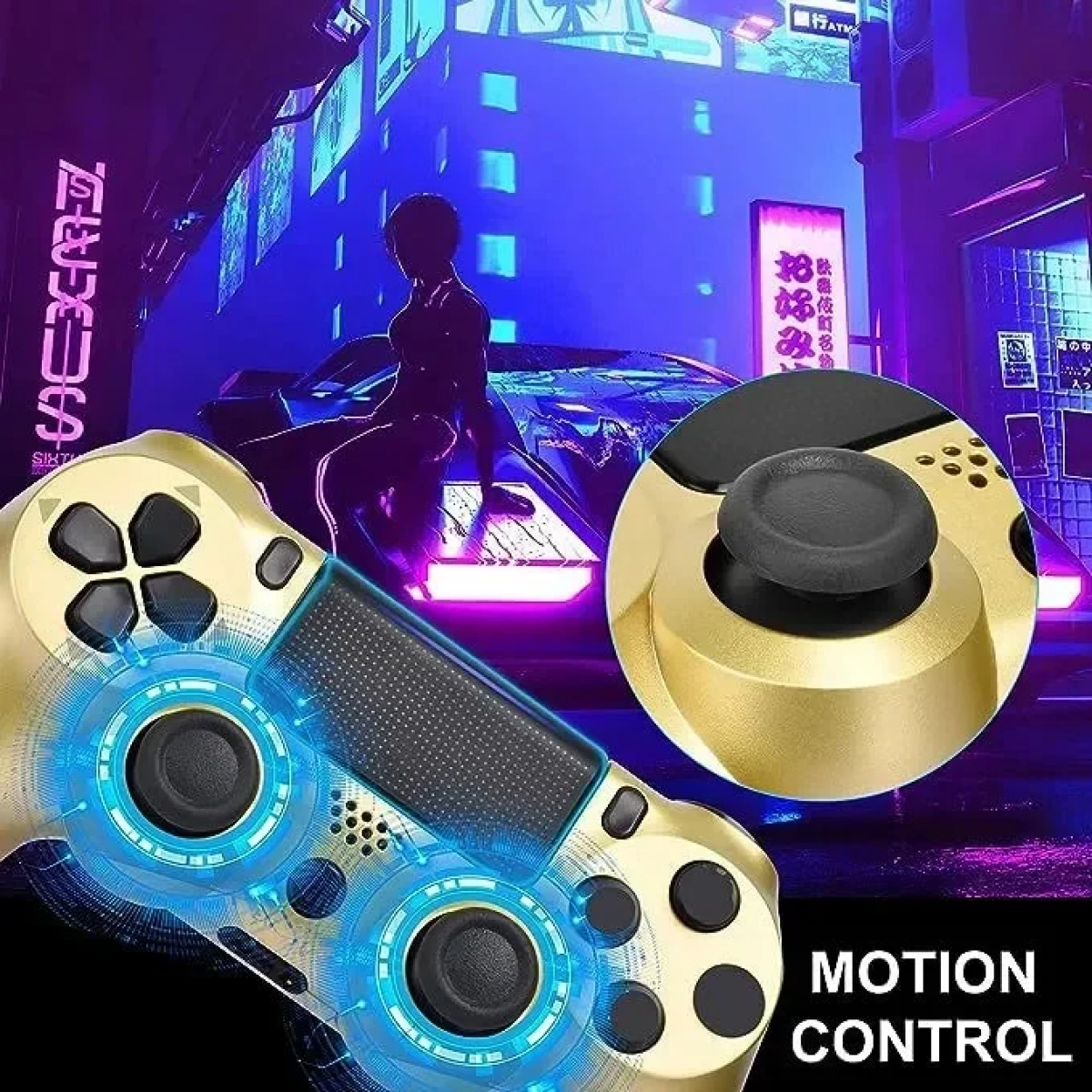 Double Motor Vibration 4 Ασύρματο Gamepad για PS4 Χρυσό