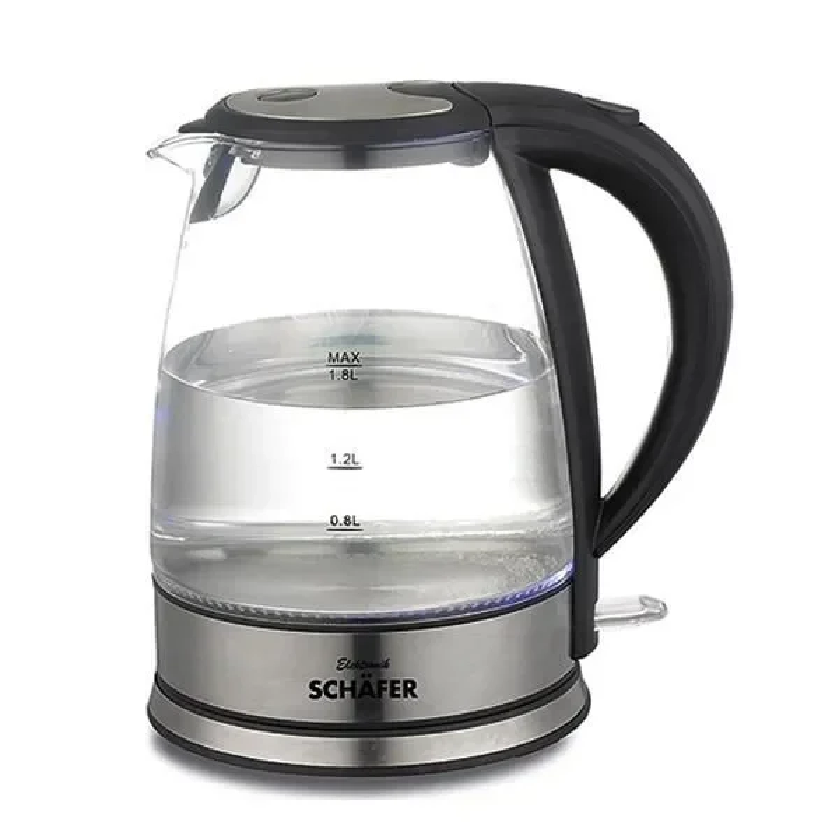 SOKANY Γυάλινος Βραστήρας νερού 2lt 1500W με φωτισμό σε Ασημί χρώμα, SK-1029