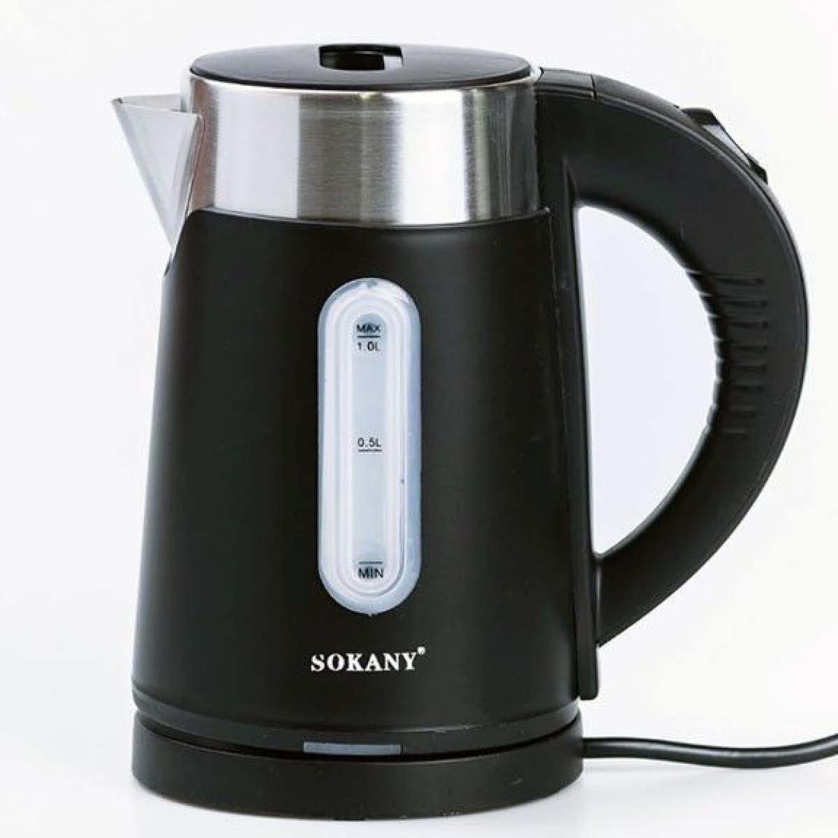 Βραστήρας Sokany SK-0808 Μαύρος 1lt 1200W – Γρήγορη Θέρμανση Νερού