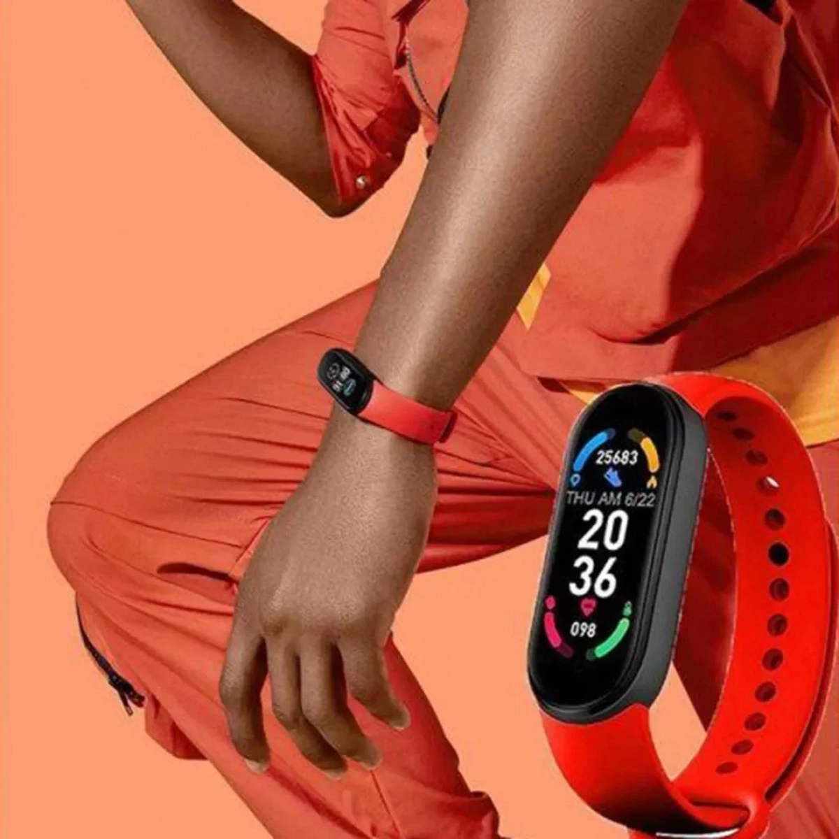 SPM M7 Activity Tracker με Παλμογράφο Κόκκινο
