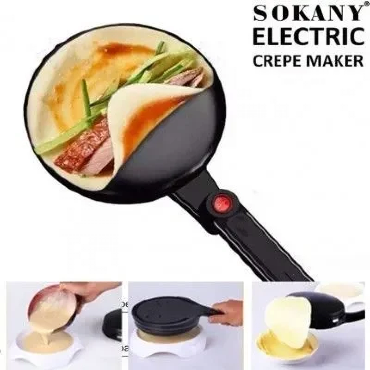 Sokany SK-5208 Κρεπιέρα 20cm Μαύρη 650W