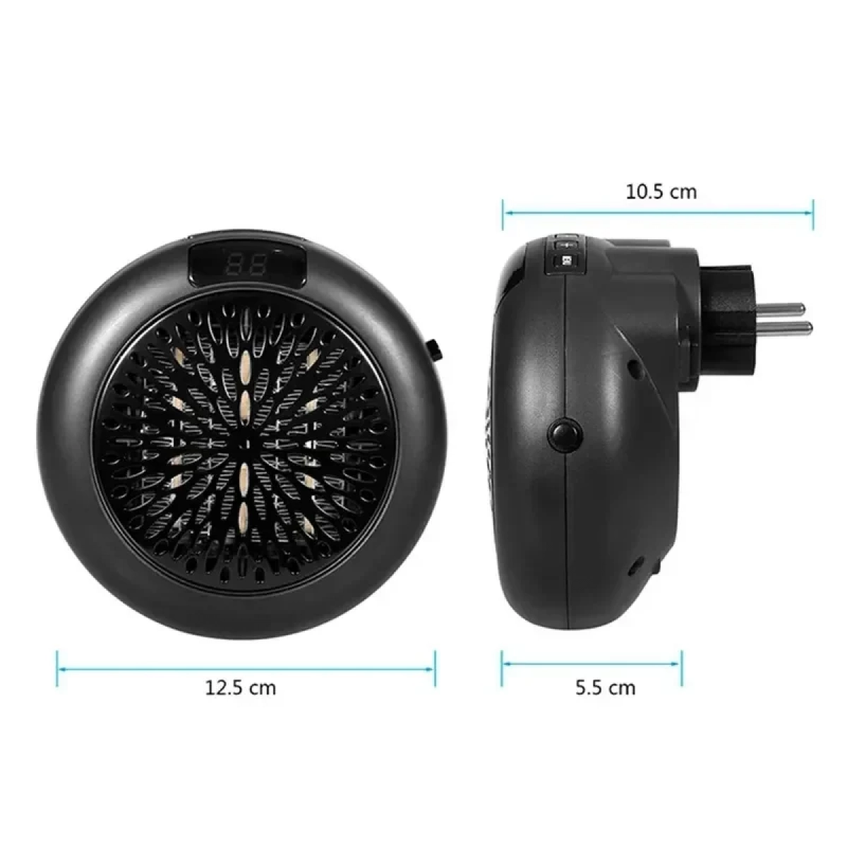 WONDER HEATER PRO ΜΙΝΙ ΣΟΜΠΑ ΠΡΙΖΑΣ ΑΕΡΟΘΕΡΜΟ 900WATT ΜΕ ΘΕΡΜΟΣΤΑΤΗ ΚΑΙ ΧΡΟΝΟΔΙΑΚΟΠΤΗ ΜΑΥΡΟ 10063-1