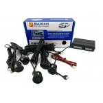 Σύστημα Παρκαρίσματος Αυτοκινήτου με Οθόνη και 4 Αισθητήρες σε Μαύρο Χρώμα