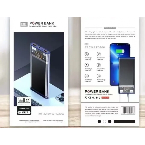 Power Bank 10000mAh 15W με 2 Θύρες USB-A