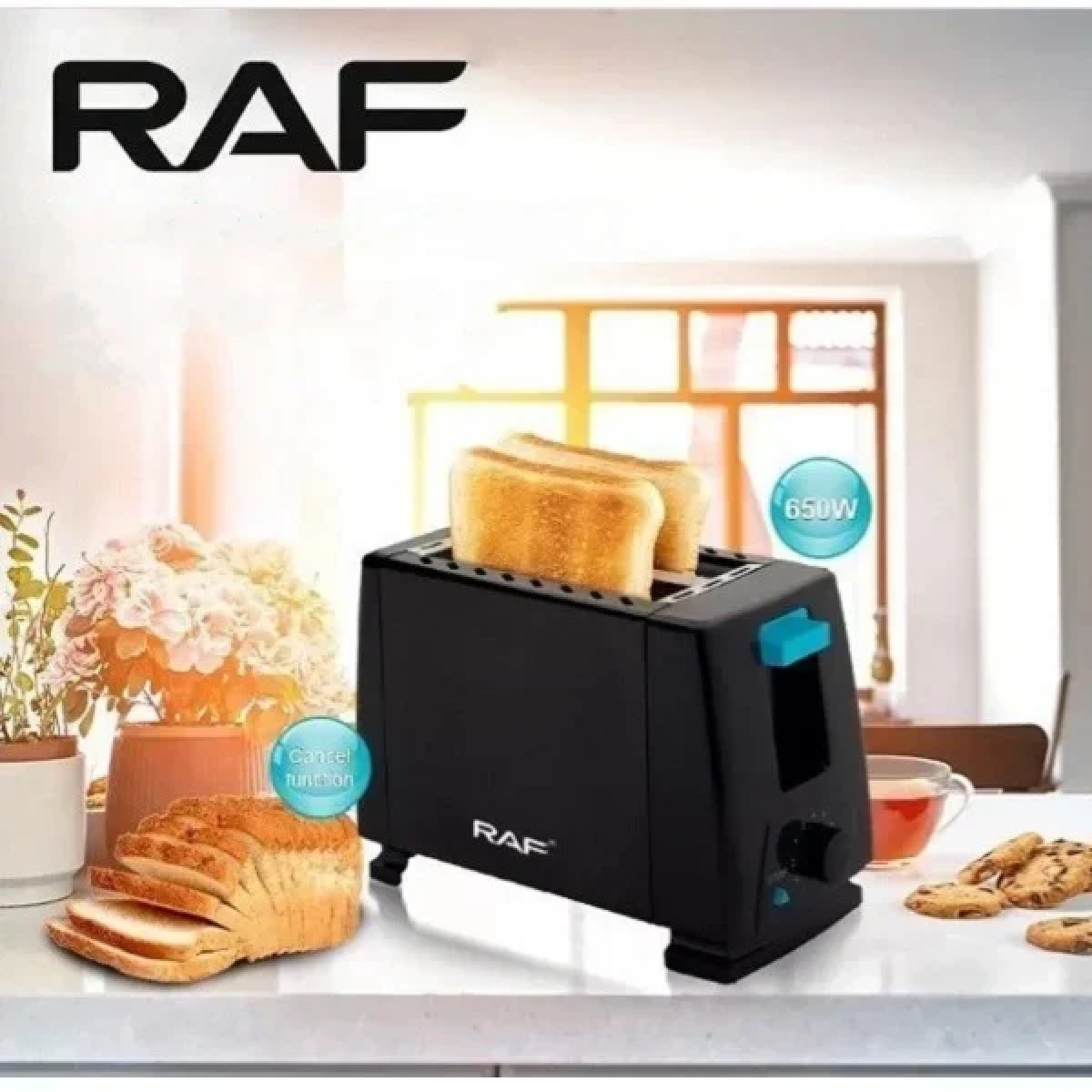 Raf R.263 Φρυγανιέρα 2 Θέσεων 650W Μαύρη