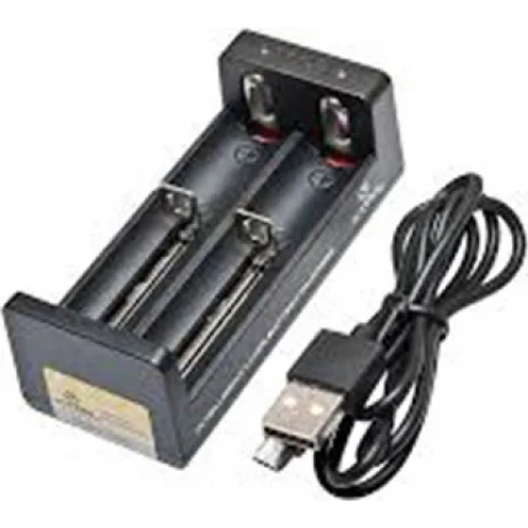 USB Φορτιστής 2 Μπαταριών Li-ion Μεγέθους 18650