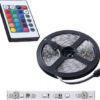 Αδιάβροχη Ταινία LED Τροφοδοσίας 12V RGB Μήκους 5m και 60 LED ανά Μέτρο Σετ με Τηλεχειριστήριο και Τροφοδοτικό Τύπου SMD5050