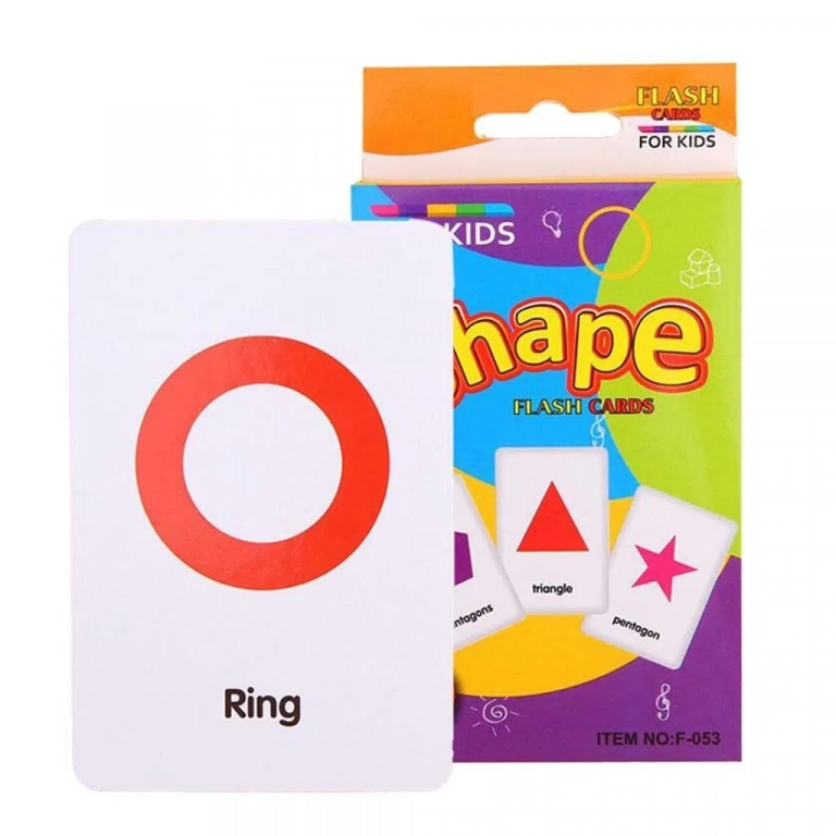 36 Τεμάχια Εκπαιδευτικές Flash Cards για Παιδιά Προσχολικής Ηλικίας - Ηλικίες 2-7 ετών ΣΧΗΜΑΤΑ