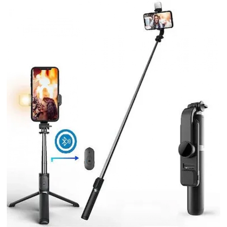 Filiz Q07 Selfie Stick με Bluetooth Μαύρο