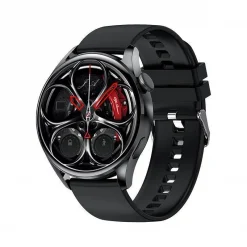 Keshuyu GT5 Stainless Steel 46mm Smartwatch με Παλμογράφο (Μαύρο)