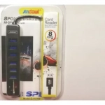 Andowl Q-HU300 USB 3.0 Hub 8 Θυρών με σύνδεση USB-A & Θύρα Φόρτισης (04003QHC50BK)