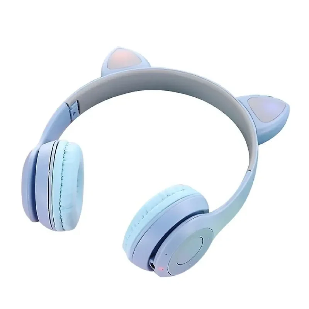 P47M Cat Ear Ασύρματα/Ενσύρματα On Ear Ακουστικά Γαλάζιο