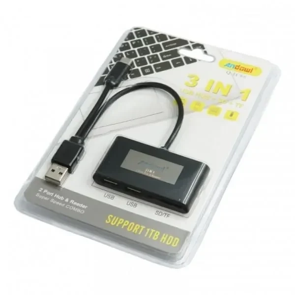 Andowl Q-JC86 USB 2.0 Hub 3 Θυρών με σύνδεση USB-A (AN-Q-JC86)