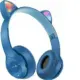 P47M Cat Ear Ασύρματα/Ενσύρματα On Ear Ακουστικά Μπλε