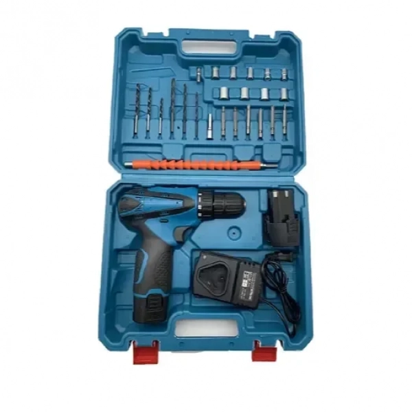 Σετ Hλεκτρικού Tρυπανιού Μπλε High Quality 12V Cordless Drill Set