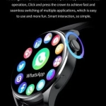 Keshuyu GT5 Stainless Steel 46mm Smartwatch με Παλμογράφο (Μαύρο)