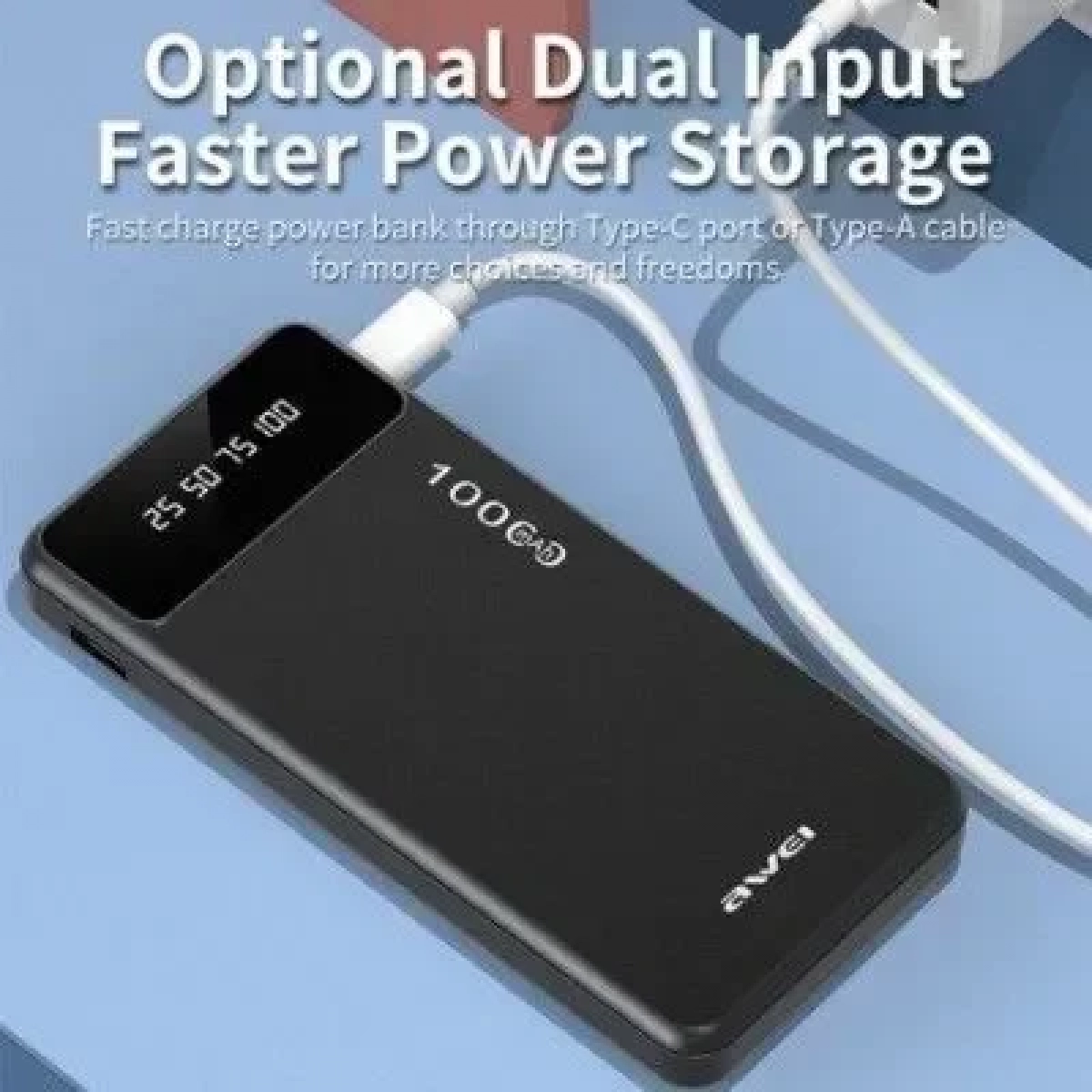 Awei P131K Power Bank 10000mAh με Θύρα USB-A Μαύρο