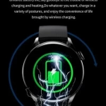 Keshuyu GT5 Stainless Steel 46mm Smartwatch με Παλμογράφο (Μαύρο)